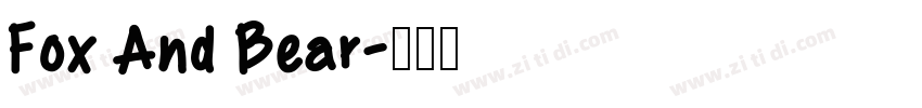 Fox And Bear字体转换